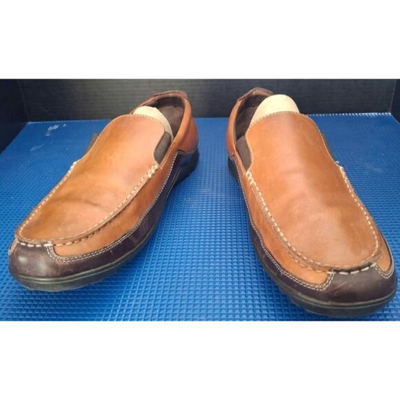 Cole Haan Mens 11.5W Slip-On Leather Loafers Brown Casual Shoes Made In India - Picture 1 of 7